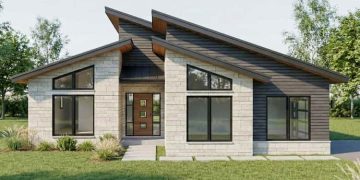 Modern Split Bedroom House Plan with Vaulted Ceilings & Outdoor Kitchen (Approx. 2,400 Sq Ft)