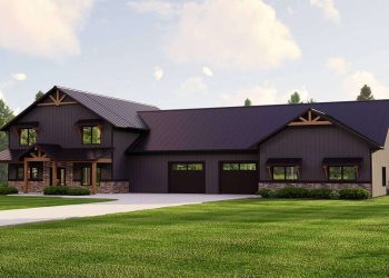 Barndominium Plan – Spacious 4-Bedroom, 4-Bathroom Home with Flexible Living (~4,314 Sq Ft)