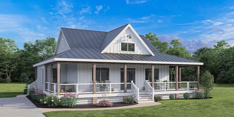 Modern Farmhouse Plan – Thoughtful 2-Bedroom, 2-Bathroom Home with Smart Layout (~1,349 Sq Ft)