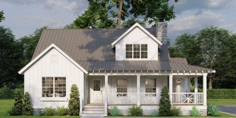 Cabin Plan with Loft & Outdoor Porch Living – Rustic, Light-Filled Retreat (~1,836 Sq Ft)