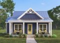 Modern Farmhouse Plan – Cozy 2-Bedroom, 2-Bathroom Home with Smart Layout (~1,085 Sq Ft)
