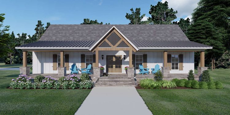 Modern Farmhouse Plan – ~1,828 Sq Ft of Comfortable Open Living with 3 Bedrooms and 2 Full Bathrooms