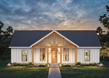 Modern Farmhouse Plan with Open Living & Smart Layout – ~1,450 Sq Ft of Comfortable Ranch Design