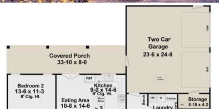 Modern Farmhouse Plan – Welcoming 3-Bedroom, 2.5-Bathroom Home With Porch & Open Layout (~1,800 Sq Ft)