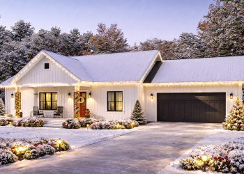 Modern Farmhouse Plan – Efficient 3-Bedroom, 2-Bathroom Home with Smart Layout (~1,425 Sq Ft)