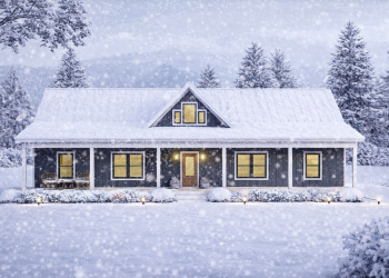 Modern Farmhouse Plan – Open 3-Bedroom, 2.5-Bathroom Home with Porch & Practical Flow (~2,046 Sq Ft)