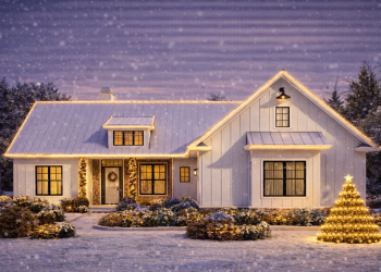 3-Bedroom New American Home Plan with Vaulted Rear Covered Porch – ~2,064 Sq Ft of Warm Style and Everyday Function