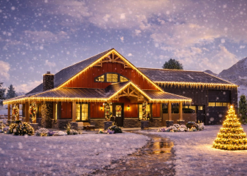 Farmhouse-Inspired Barndominium with Wraparound Porch – ~2,039 Sq Ft of Open Living, Outdoor Comfort & Workshop Convenience