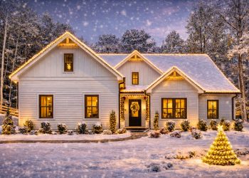 One-Story New American House Plan with Upstairs Expansion – ~2,042 Sq Ft with Bonus Growth Space