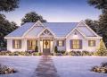 Modern Farmhouse Plan – Open 3-Bedroom, 2.5-Bathroom Home with Porch & Thoughtful Layout (~1,993 Sq Ft)