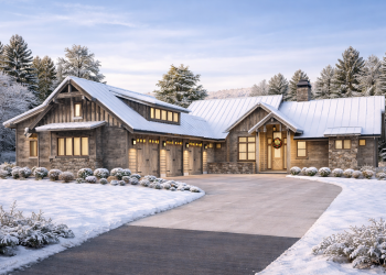 Mountain Craftsman Home Plan with Garage Workshop – 2597 Sq Ft