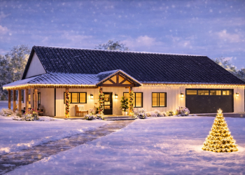 Modern Barndominium with Wrap-Around Porch & Workshop – ~2,035 Sq Ft of Spacious, Connected & Practical Living