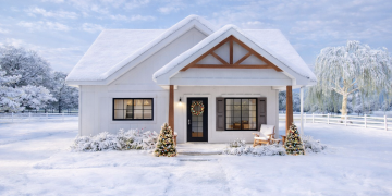 Modern Farmhouse Plan – 750 Sq Ft, 1 Bedroom, 1 Bathroom