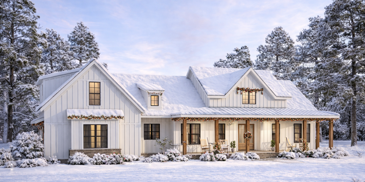 Modern Farmhouse Plan – 2,696 Sq Ft, 4–5 Bedrooms, 3 Bathrooms