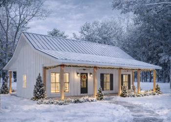 Modern Farmhouse Plan – 800 Sq Ft, 2 Bedrooms, 1 Bathroom