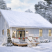 1056 Sq Ft Cottage Plan with 3 Bedrooms and 1 Bathroom.
