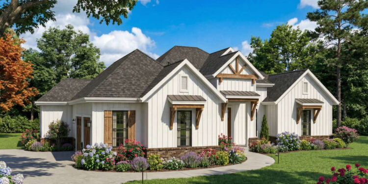 Modern Farmhouse Plan – 2,035 Sq Ft, 3 Bedrooms, 2 Bathrooms