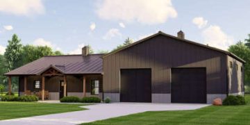 Barndominium Plan – 1,614 Sq Ft, 2 Bedrooms, 2 Bathrooms
