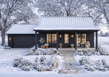 Rustic Country House Plan – 952 Sq Ft, 2 Bedrooms, 1 Bathroom