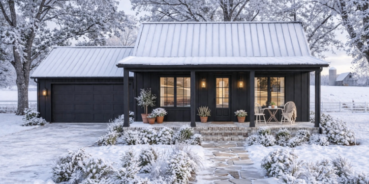 Rustic Country House Plan – 952 Sq Ft, 2 Bedrooms, 1 Bathroom