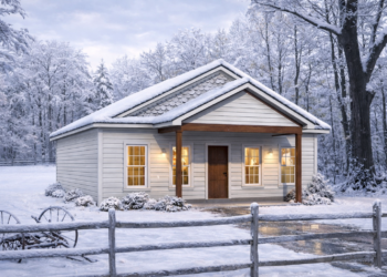 Country House Plan – 1,140 Sq Ft, 2 Bedrooms, 1 Bathroom