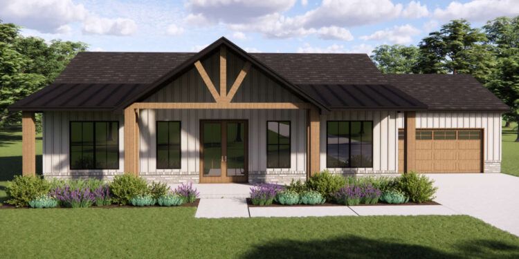 Modern Farmhouse Plan – 1,565 Sq Ft, 3 Bedrooms, 2 Bathrooms