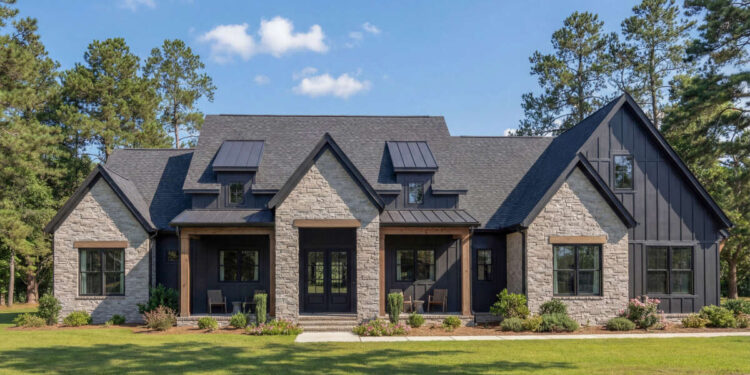 Modern Transitional House Plan – 2,471 Sq Ft, 4–5 Bedrooms, 3 Bathrooms