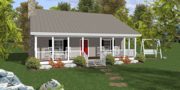 Cozy Cottage Plan – 953 Sq Ft, 2 Bedrooms, 1.5 Bathrooms