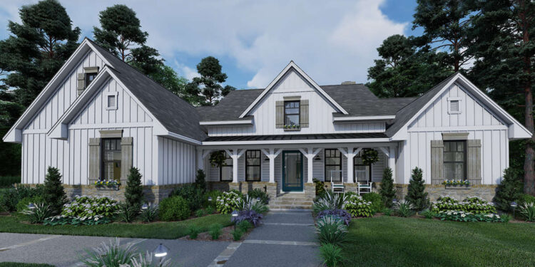 Modern Farmhouse Plan – 2,459 Sq Ft, 3 Bedrooms, 3 Bathrooms