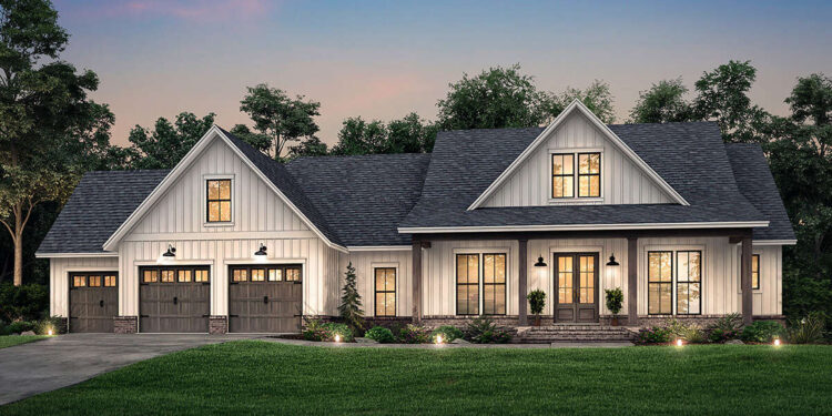 Modern Farmhouse Plan – 2,763 Sq Ft, 4 Bedrooms, 3.5 Bathrooms