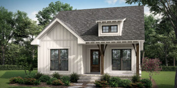 Modern Farmhouse Plan – 1,252 Sq Ft, 2 Bedrooms, 2 Bathrooms
