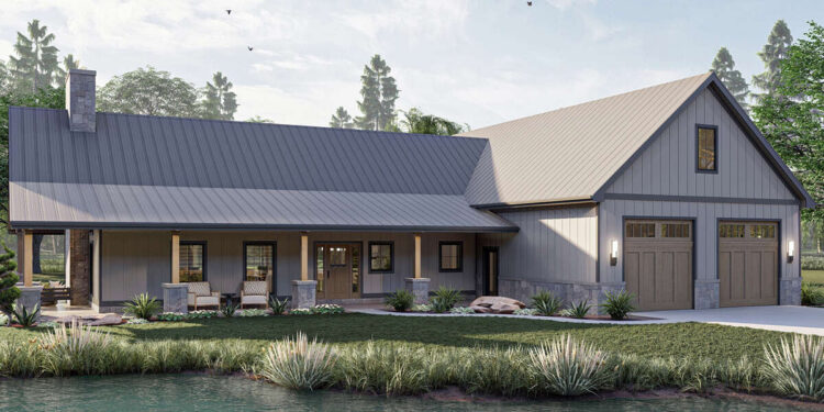 Barn House Plan – 2,758 Sq Ft, 3 Bedrooms, 2.5 Bathrooms