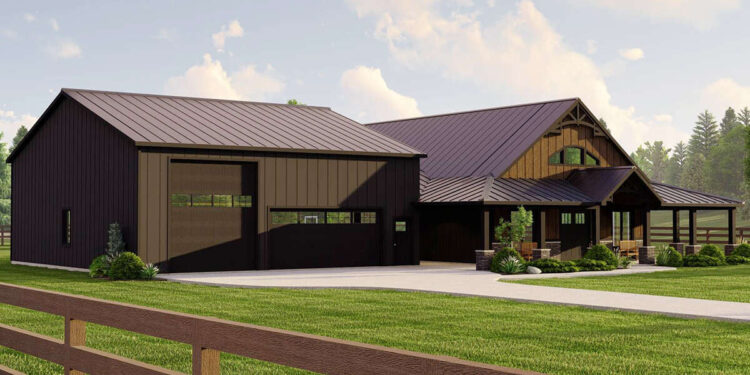 Barndominium House Plan – 2,050 Sq Ft, 3 Bedrooms, 2 Bathrooms