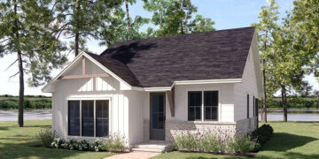 1000 Sq. Ft. Modern Farmhouse with 2 Bedrooms and 2 Bathrooms