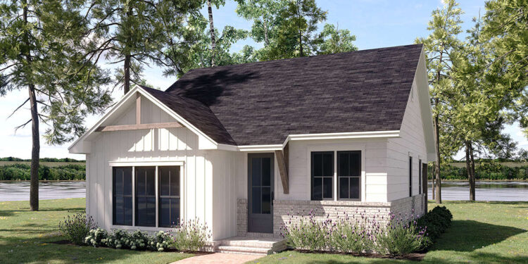 1000 Sq. Ft. Modern Farmhouse with 2 Bedrooms and 2 Bathrooms