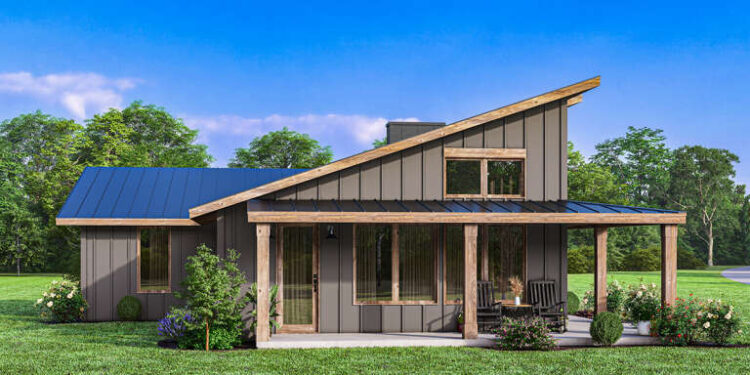 Modern House Plan – 1,118 Sq Ft, 2 Bedrooms, 2 Bathrooms