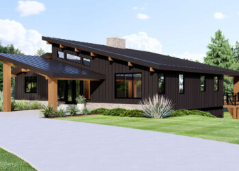 Contemporary House Plan – 2,034 Sq Ft, 2–3 Bedrooms, 2 Bathrooms