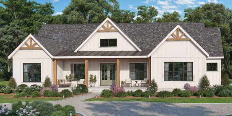Modern Farmhouse Plan – 2,080 Sq Ft, 3 Bedrooms, 2.5 Bathrooms