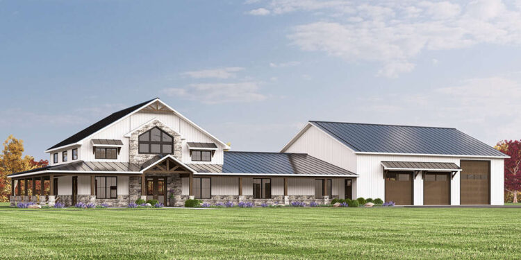 Barndominium House Plan – 3,226 Sq Ft, 3 Bedrooms, 2.5 Bathrooms