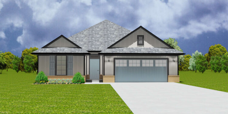 Traditional House Plan – 1,610 Sq Ft, 3 Bedrooms, 2 Bathrooms
