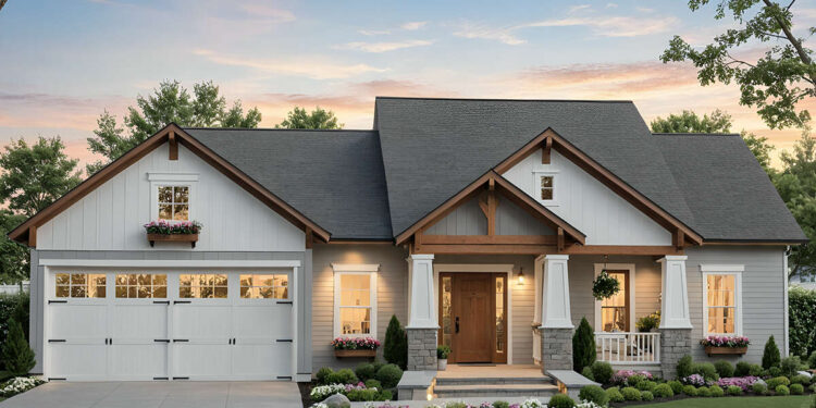 Craftsman House Plan – 1,509 Sq Ft, 3 Bedrooms, 2 Bathrooms