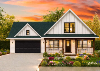 Modern Farmhouse Plan – 1,497 Sq Ft, 3 Bedrooms, 2.5 Bathrooms