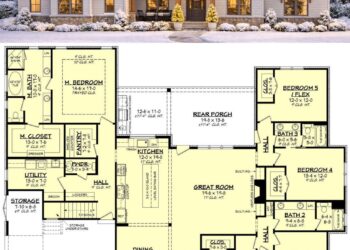 Spacious Barndominium House Plan – 2,000 Sq Ft, 3 Bedrooms, 2.5 Bathrooms