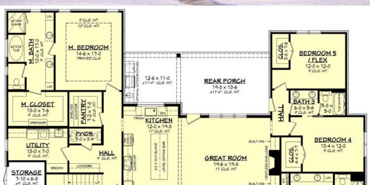 Spacious Barndominium House Plan – 2,000 Sq Ft, 3 Bedrooms, 2.5 Bathrooms