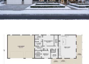 Barndominium House Plan – 2,921 Sq Ft, 5 Bedrooms, 4.5 Bathrooms