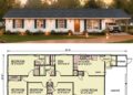 Ranch House Plan – 1,266 Sq Ft, 4 Bedrooms, 2 Bathrooms