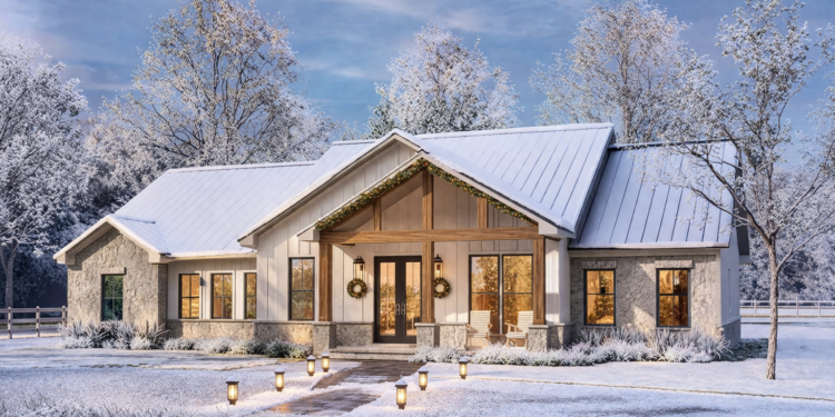 Modern Farmhouse House Plan – 2,065 Sq Ft, 3 Bedrooms, 2.5 Bathrooms