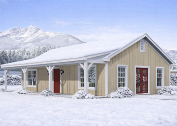 Country House Plan – 1,000 Sq Ft, 2 Bedrooms, 1 Bathroom