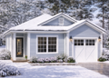 Cottage House Plan – 946 Sq Ft, 2 Bedrooms, 2 Bathrooms