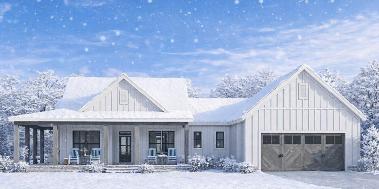 Modern Farmhouse House Plan – 1,782 Sq Ft, 3 Bedrooms, 2.5 Bathrooms